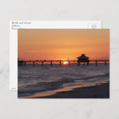 Ändern Sie den Date Beach Wedding Sunset Ankündigungspostkarte (Vorne/Hinten)