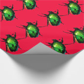 Ändern Sie den Farbscarabäus-Käfer Geschenkpapier (Ecke)