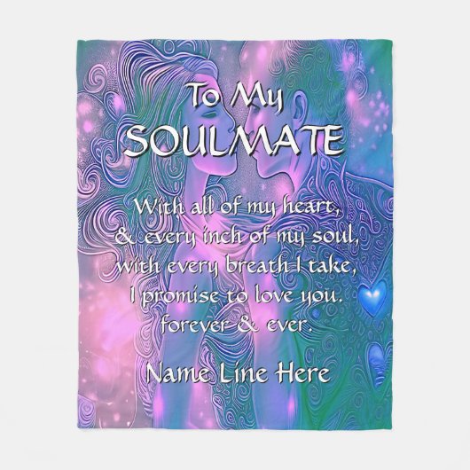 Ändern Sie den gesamten Text, zu meiner Seelenverw Fleecedecke (Vorderseite)