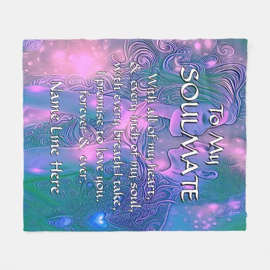 Ändern Sie den gesamten Text, zu meiner Seelenverw Fleecedecke (Vorderseite (Horizontal))