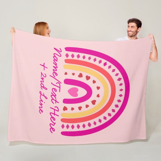 Ändern Sie den Namen des Textes hinzufügen, Rainbo Fleecedecke (Beispiel)