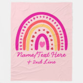 Ändern Sie den Namen des Textes hinzufügen, Rainbo Fleecedecke (Vorderseite)