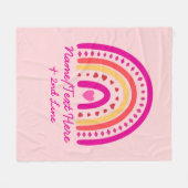 Ändern Sie den Namen des Textes hinzufügen, Rainbo Fleecedecke (Vorderseite (Horizontal))