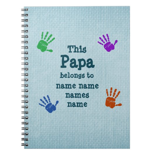 Ändern Sie den Namen dieses Papas.. Großvater Notizblock (Vorderseite)