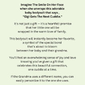 Ändern Sie den Namen eines Textes, GIGI erhält die Baby Strampler