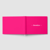 Ändern Sie den Namen Text weiß fuchsia pink Gästebuch (Voll)