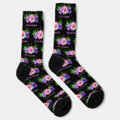 Ändern Sie den Namen Text, Wir Liebe Oma Floral Socken (Rechts)