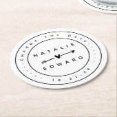 Ändern Sie den Plan Hochzeitsstornierung Verschieb Runder Pappuntersetzer (Angewinkelt)