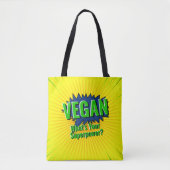 Ändern Sie den Text Vegan in den Text für den Stil Tasche (Vorderseite)