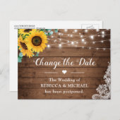 Ändern Sie die Datumsanzeige für rustikale Sonnenb Postkarte (Vorne/Hinten)