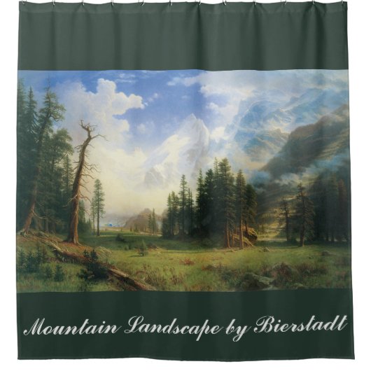 Ändern Sie die Farbe! Berglandschaft bei Bierstadt Duschvorhang (Vorderseite)