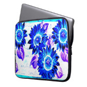 Ändern Sie die Farbe Blau Sonnenblume Laptopschutzhülle (Vorderseite Links)