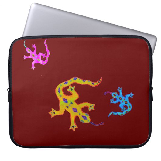 Ändern Sie die Farbe Geckos Laptopschutzhülle (Vorderseite)