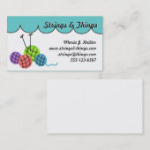 Ändern Sie die Farbe - Strickgarnbälle Visitenkarte (Vorne/Hinten)