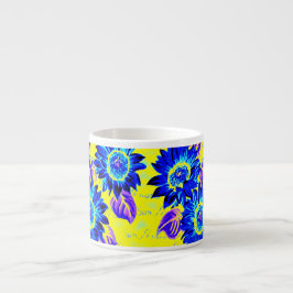 Ändern Sie die Farbe Wacky Sonnenblumen Espressotasse