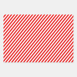 Ändern Sie die Farbe Weihnachten Candycane Streife Geschenkpapier Set