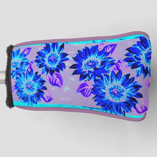 Ändern Sie die Hintergrundfarbe Sonnenblumen Golf Headcover (Vorderseite)