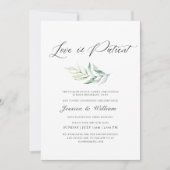 Ändern Sie die Liebe des Datums in der Wasserfarbe Einladung (Vorderseite)