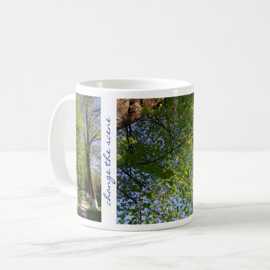 Ändern Sie die Natur der inspirierenden Zitatspure Kaffeetasse (Vorderseite Links)