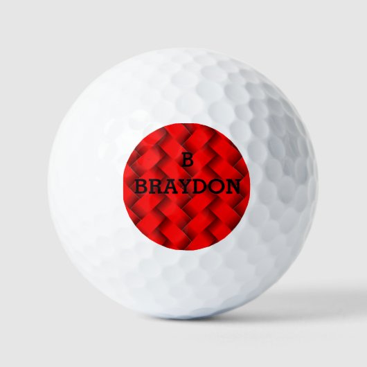 Ändern Sie die ursprüngliche Bezeichnung Red Woven Golfball (Vorderseite)