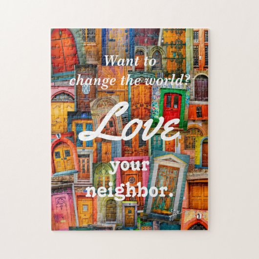 Ändern Sie die WeltLiebe Ihre einzigartigen Puzzle (Vertikal)