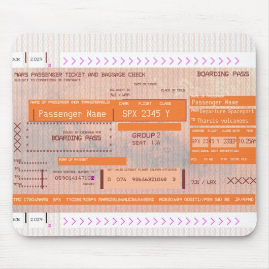 Ändern Sie diese Mars für den Raumflug Boarding Pa Mousepad (Vorne)