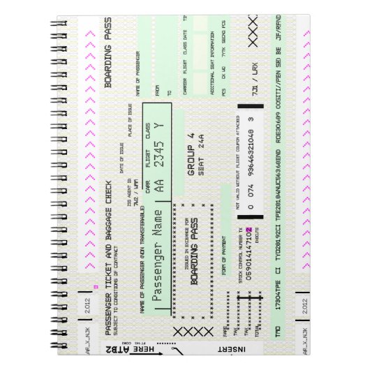 Ändern Sie diesen Boarding der Fluggesellschaft Notizblock (Vorderseite)