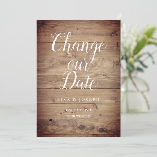 Ändern Sie einfach das Datum, an dem rustikales Ho Einladung (Stehend Vorderseite)