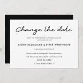 Ändern Sie einfach das Datum der Hochzeit Update-K Einladung (Vorne/Hinten)