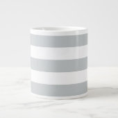 Ändern Sie graue Streifen in eine beliebige Farbe. Jumbo-Tasse (Vorderseite)