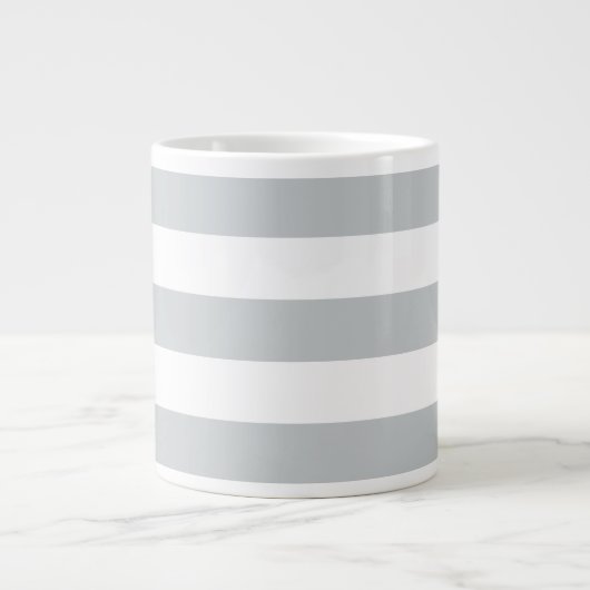 Ändern Sie graue Streifen in eine beliebige Farbe. Jumbo-Tasse (Vorderseite)