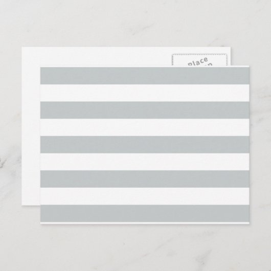 Ändern Sie graue Streifen in eine beliebige Farbe. Postkarte (Vorne/Hinten)