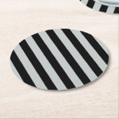 Ändern Sie graue Streifen in eine beliebige Farbe. Runder Pappuntersetzer (Angewinkelt)