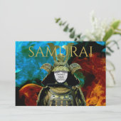 Ändern Sie Ihr Foto, Samurai Helmet Einladung (Stehend Vorderseite)