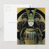 Ändern Sie Ihr Foto, Samurai Helmet Postkarte (Vorne/Hinten)