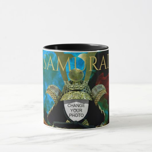 Ändern Sie Ihr Foto, Samurai Helmet Tasse (Zentrum)