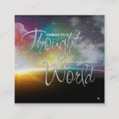 Ändern Sie Ihre Gedanken Affirmation Business Card Quadratische Visitenkarte (Vorderseite)