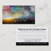Ändern Sie Ihre Gedanken Affirmation Business Card Visitenkarte (Vorne/Hinten)