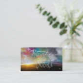 Ändern Sie Ihre Gedanken Affirmation Business Card Visitenkarte (Stehend Vorderseite)