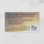 Ändern Sie Ihre Gedanken..EMPOWER CARDS Visitenkarte (Rückseite)