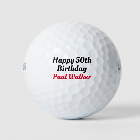 Ändern Sie Ihren Namen. Geburtstagsgeschenk Golfball (Vorderseite)
