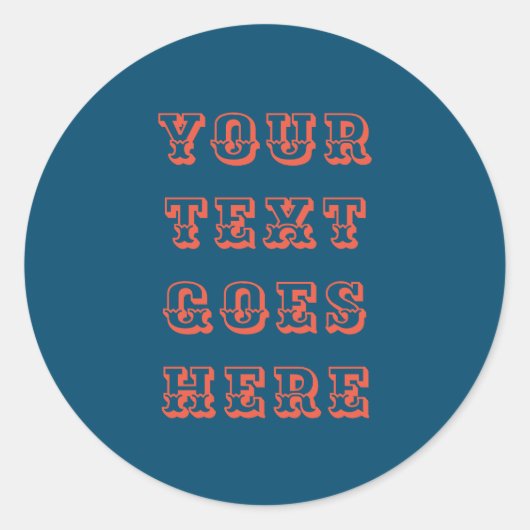 ändern Sie Ihren Text hier persönlicher Text Runder Aufkleber (Vorderseite)