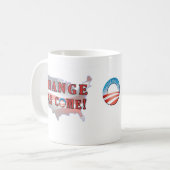 Ändern Sie ist gekommen zu Amerika-Tasse Kaffeetasse (Vorderseite Links)