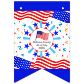 Ändern Sie jeden Text USA Flag Independence Day Na Wimpelkette (Erste Fahne)