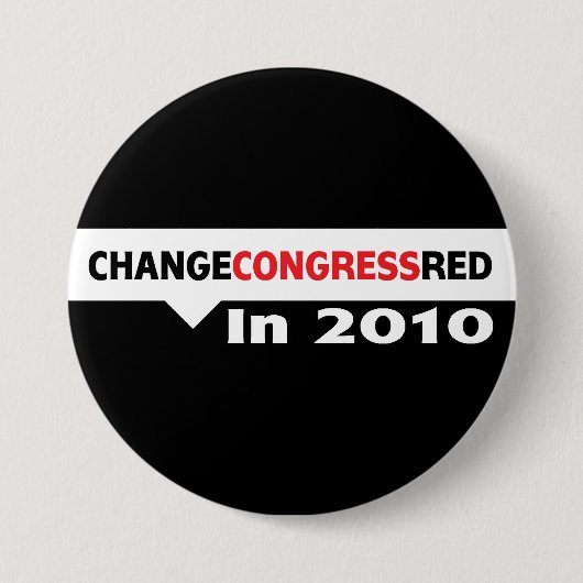 Ändern Sie Kongress-Rot im Jahre 2010 Button (Vorderseite)