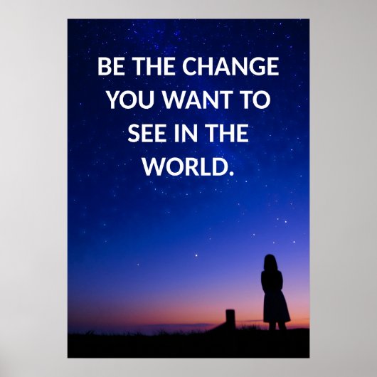 Ändern Sie motivierend Zitate Poster (Vorne)