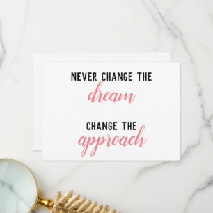 Ändern Sie niemals den Traum Dankeskarte