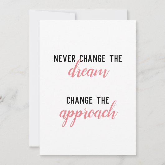 Ändern Sie niemals den Traum der Einladung (Vorderseite)