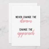 Ändern Sie niemals den Traum der Einladung (Vorne/Hinten)