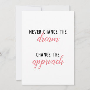 Ändern Sie niemals den Traum der Einladung